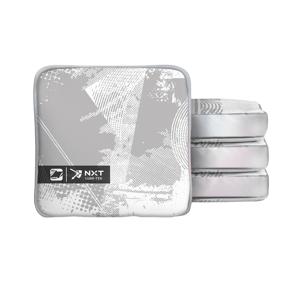 Grunge White NXT Lumi-Tek Cornhole Bags