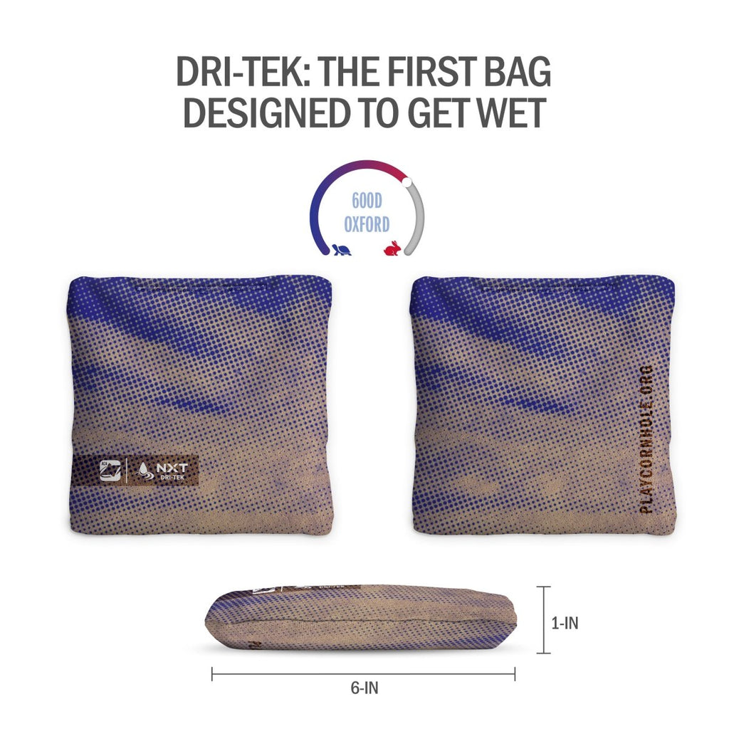 Halftone Horizon Blue NXT Dri-Tek Cornhole Bags