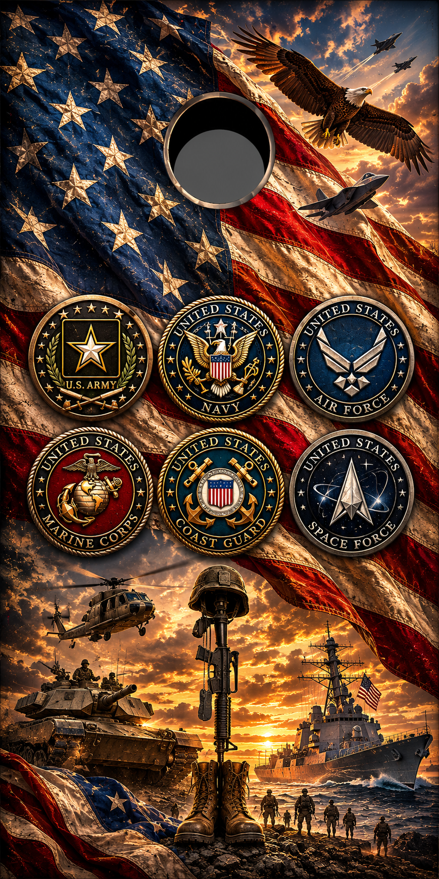 Vinyl Wrap (DIY Install) - United We Stand Military Tribute