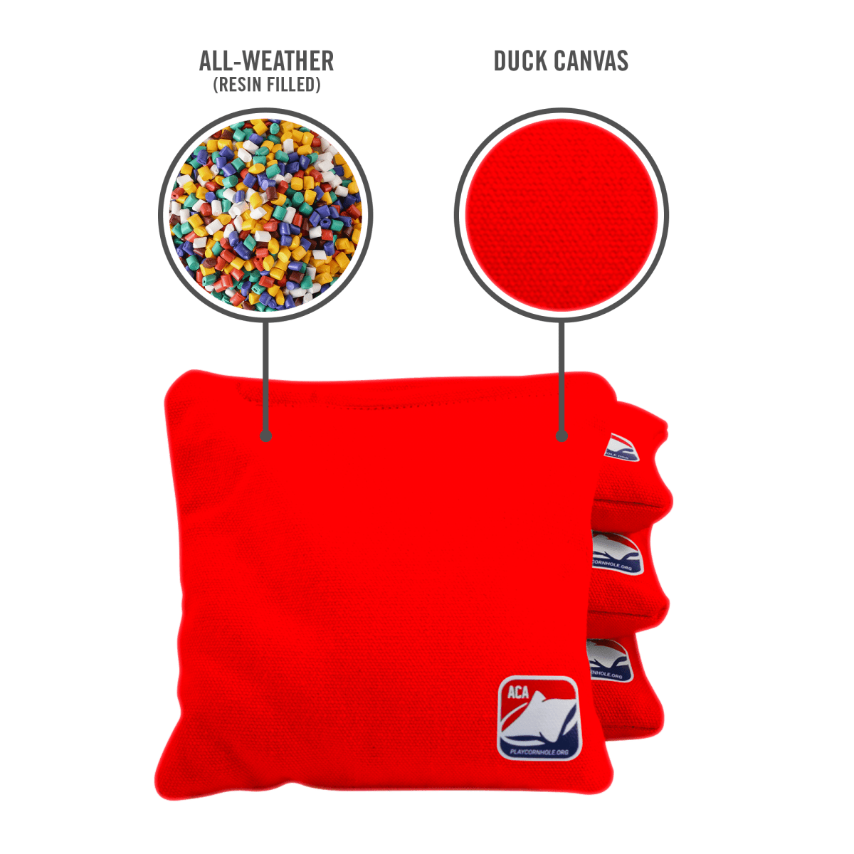 Red Daily 66x Cornhole Bags