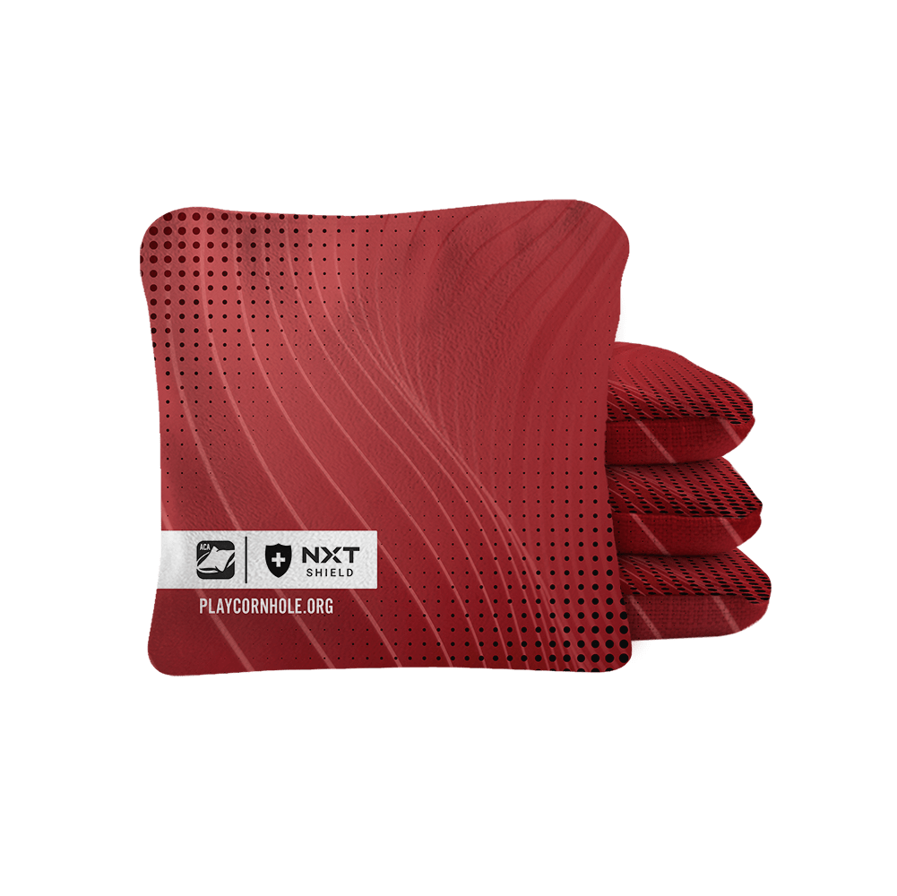 Red NXT Shield Cornhole Bags