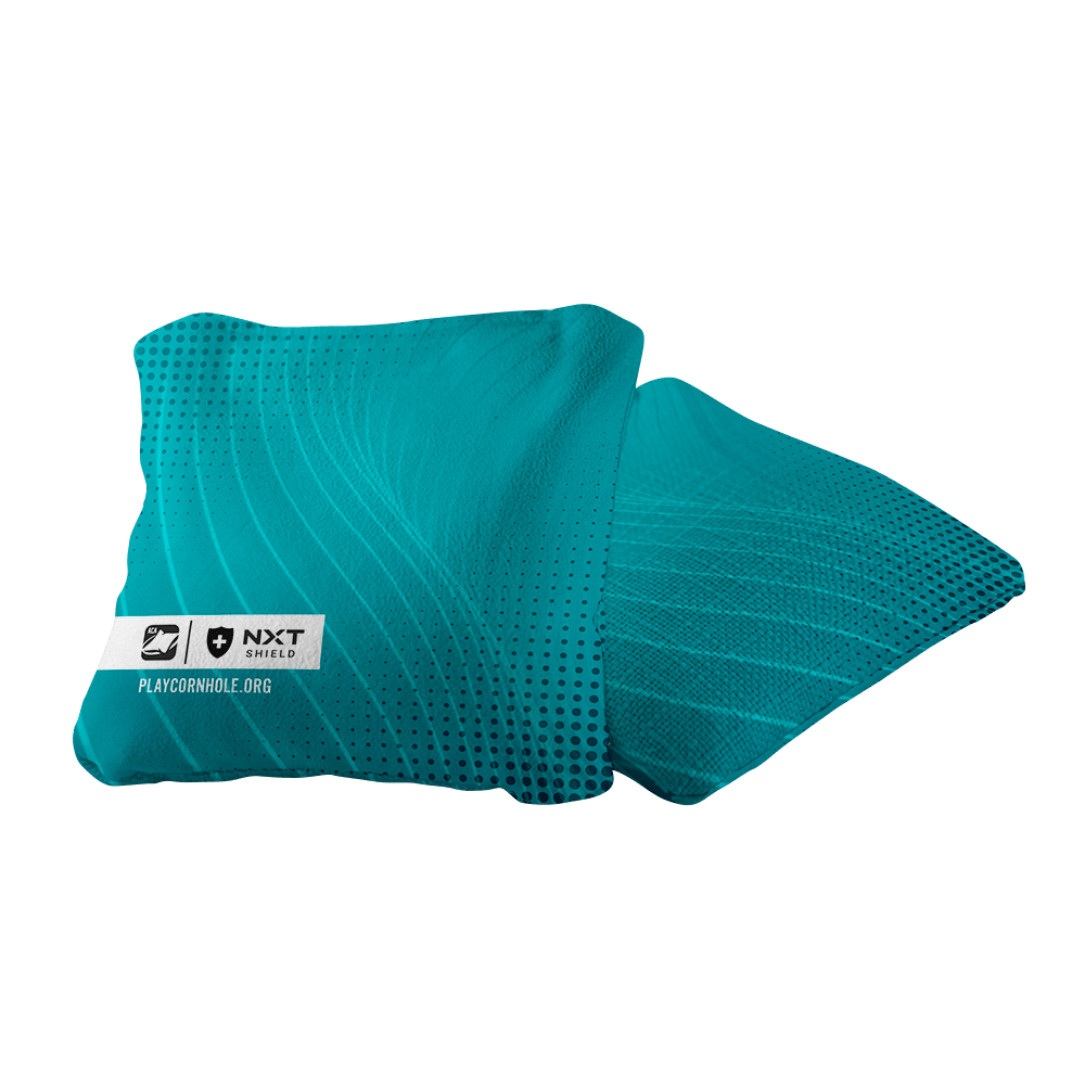 Teal NXT Shield Cornhole Bags